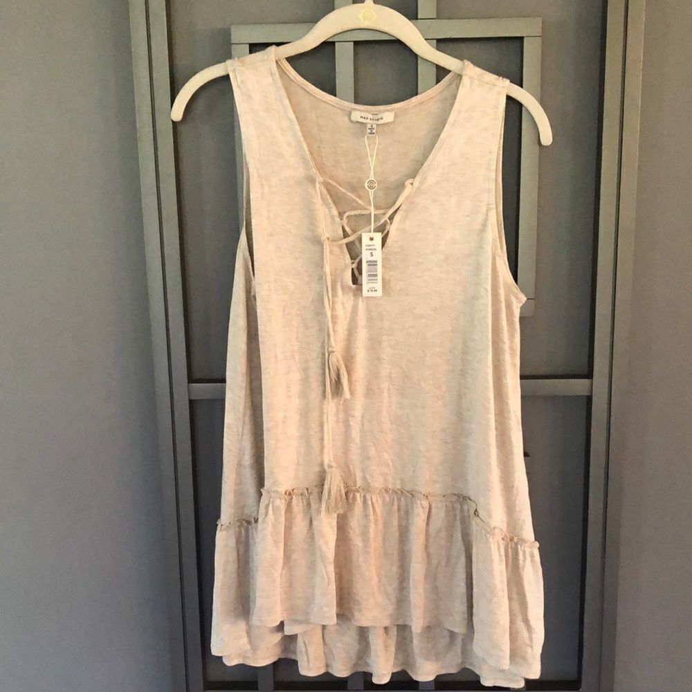 NWT Max studio sleeveless bohemian style top S